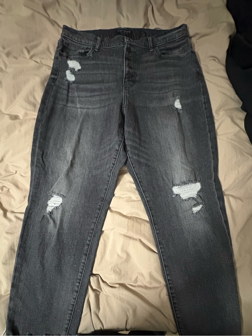Lucky Brand Women's Straight-Leg Distressed Black Jeans